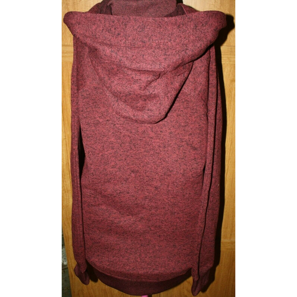 RENEGADE CLUB WOMEN'S HOODIE JACKET SZ XL LS ZIP FRONT BURGANDY NWOT - Picture 6 of 7
